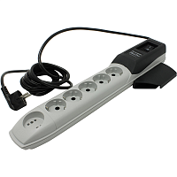 ZIS Pilot Pro 5M Surge protector Pilot PRO GP6 outlets (5 euro + 1 without ground) 10A / 2.2kVt, 5m, automatic circuit-breaker